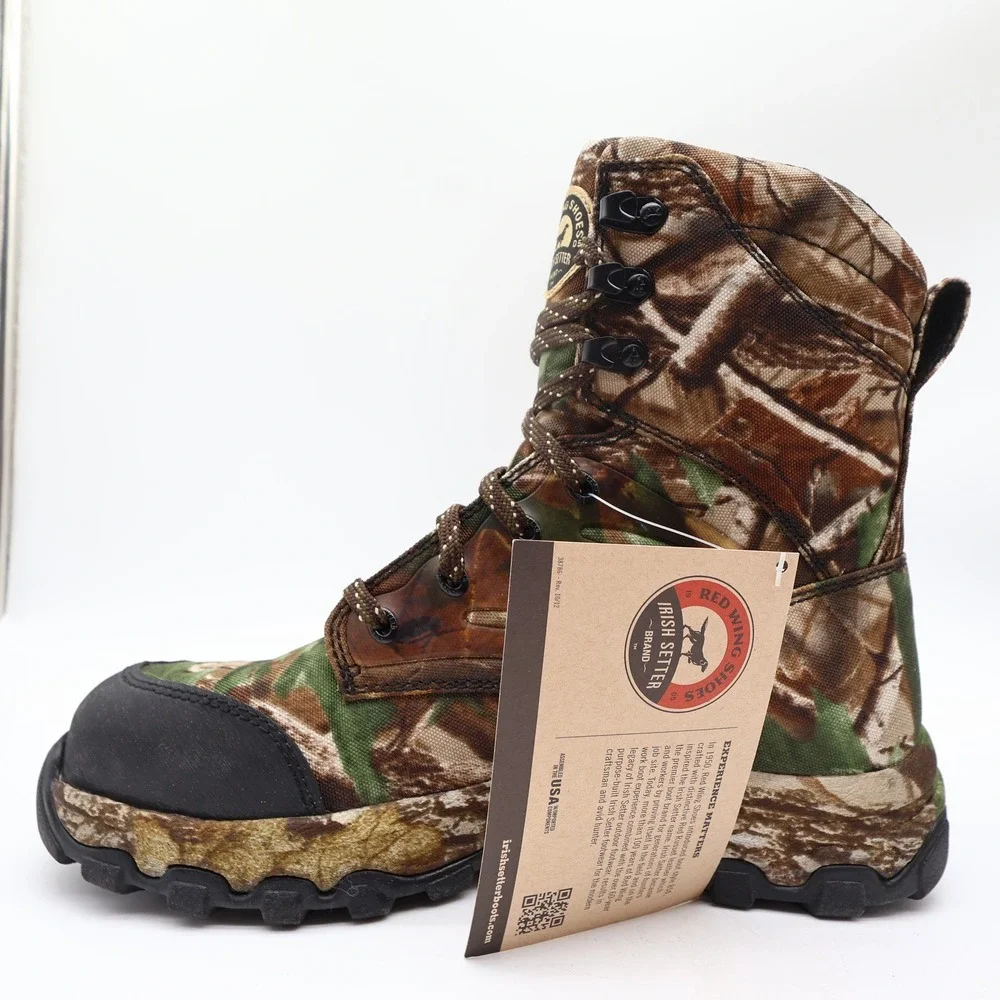 Irish Setter Boots Mens Size 9 D Shadow Trek Gore-Tex Camo Hunting 3858 NIB